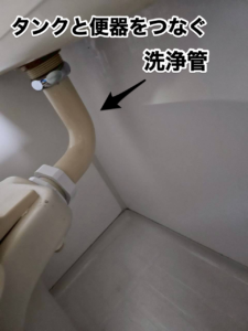 タンクと便器をつなぐ洗浄管